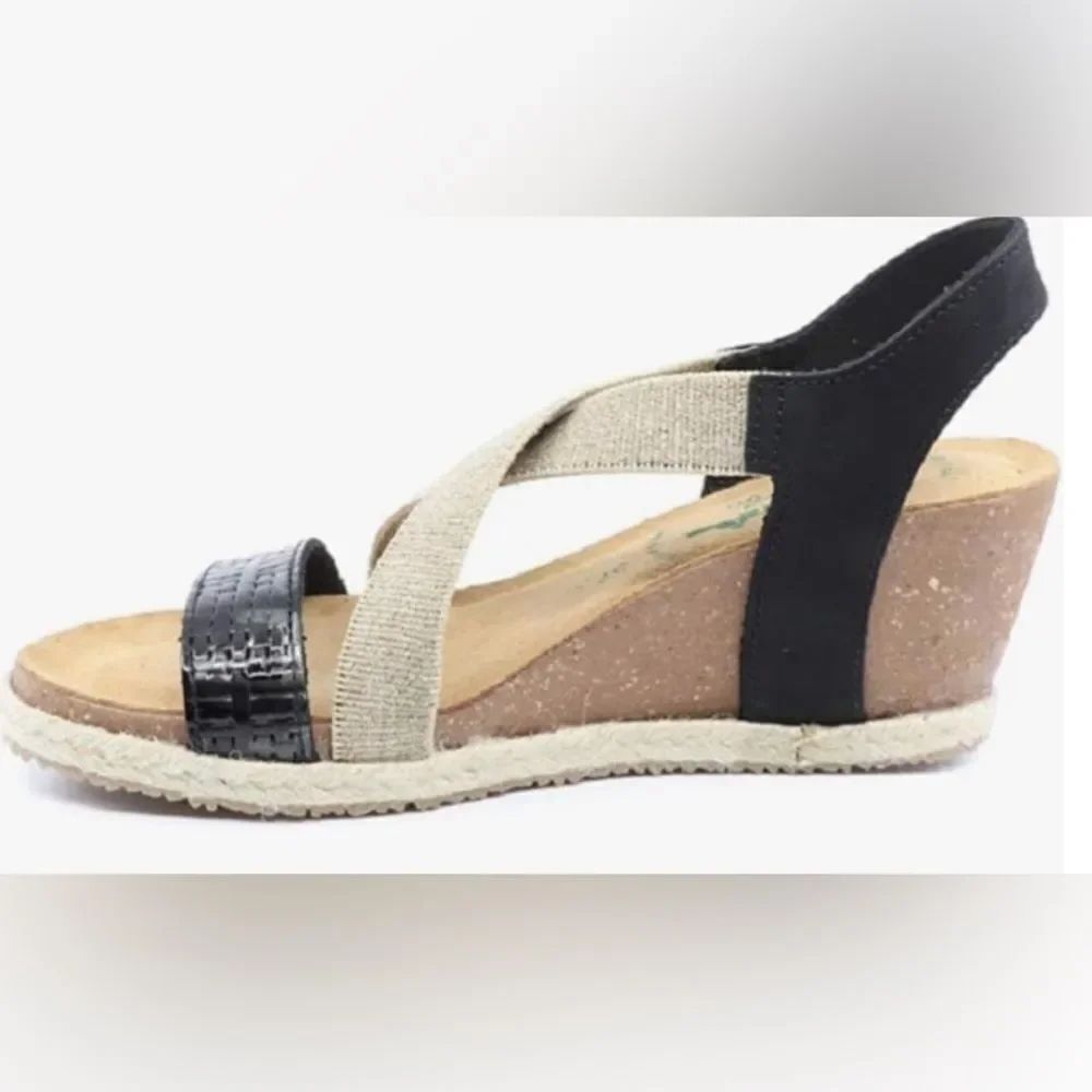 Bionatura Bos & Co Women Leather Wedge Sandals Brown Tan Size 40 US 9